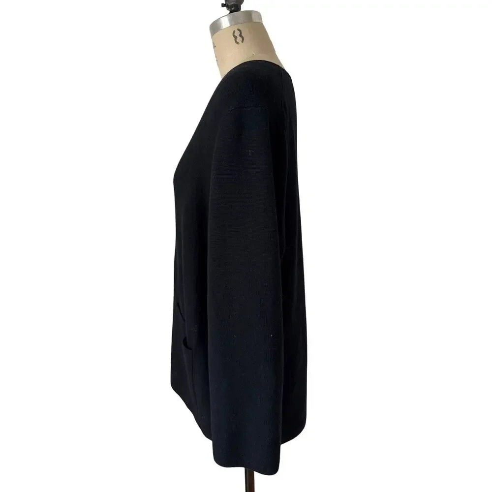 J.Crew Giselle Sweater-Blazer in Black Size Large